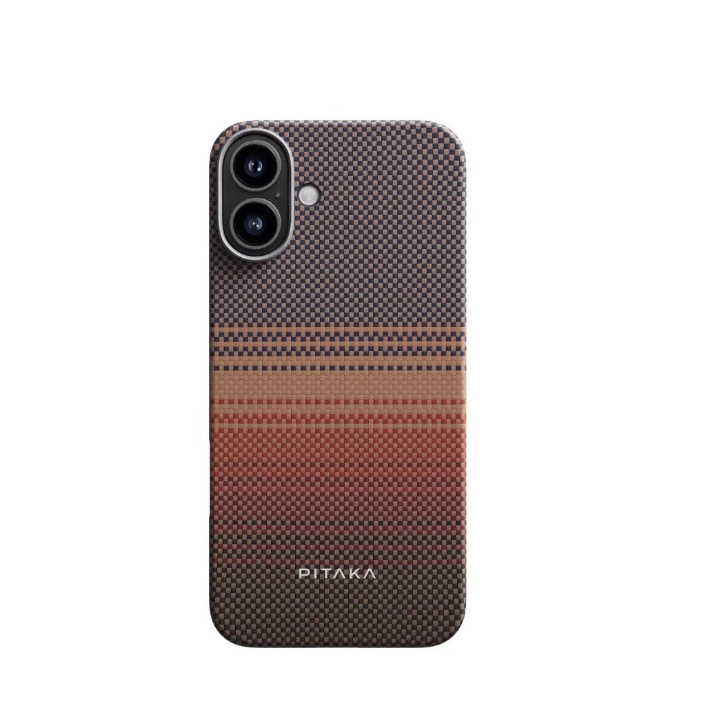 Pitaka Tactile Woven tok SUNSET Apple iPhone 16 készülékhez - MagSafe rögzítéssel (KI1601U) -  iPhone 16 tok a Domshop kínálatából