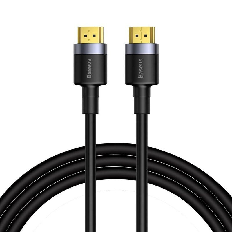 Adatkábel, HDMI - HDMI, v2.0, 100 cm, 4K, 3D, 60 Hz, Baseus Cafule, CADKLF-E01, fekete/szürke – HDMI kábel a Baseus kínálatából | Domshop
