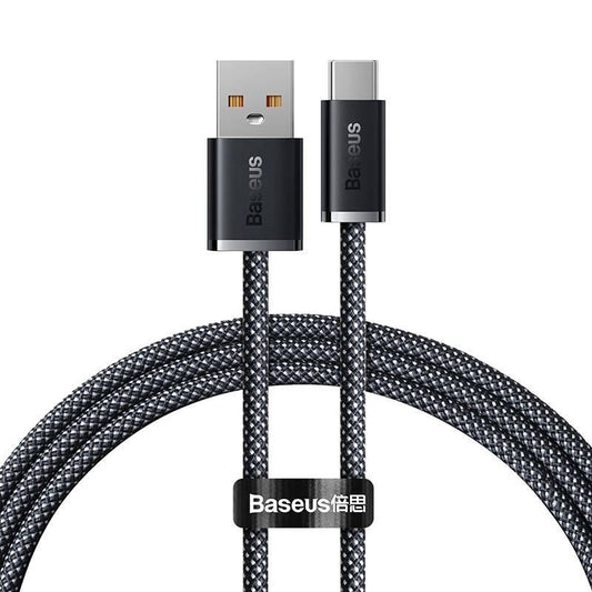 USB töltő- és adatkábel, USB Type-C, 100 cm, 6000 mA, 100W, gyorstöltés, cipőfűző minta, Baseus Dynamic, CALD000616, szürke – USB-C kábel a Baseus kínálatából | Domshop