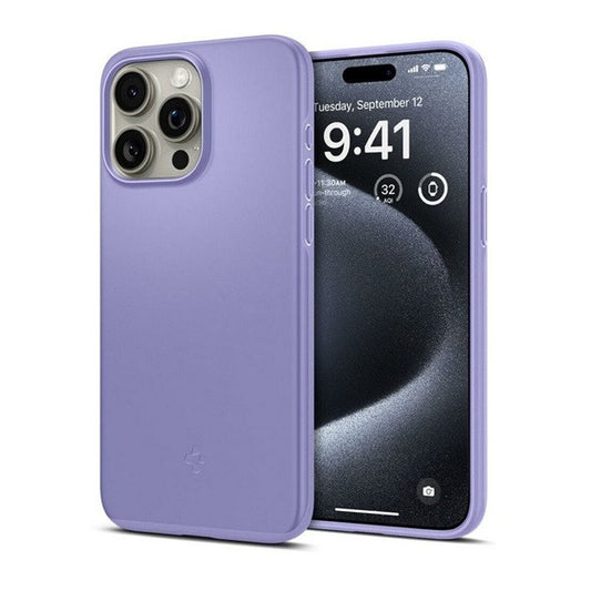 Apple iPhone 15 Pro Max, Műanyag hátlap védőtok, Spigen Thin Fit, lila – iPhone 15 Pro Max tok a Spigen kínálatából | Domshop