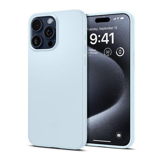 Apple iPhone 15 Pro Max, Műanyag hátlap védőtok, Spigen Thin Fit, világoskék – iPhone 15 Pro Max tok a Spigen kínálatából | Domshop