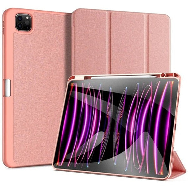 Apple iPad Pro 13 (2024), mappa tok, Smart Case, érintőceruza tartó, Dux Ducis Domo, rózsaszín – iPad Pro 13" (2024) tok a Dux Ducis kínálatából | Domshop