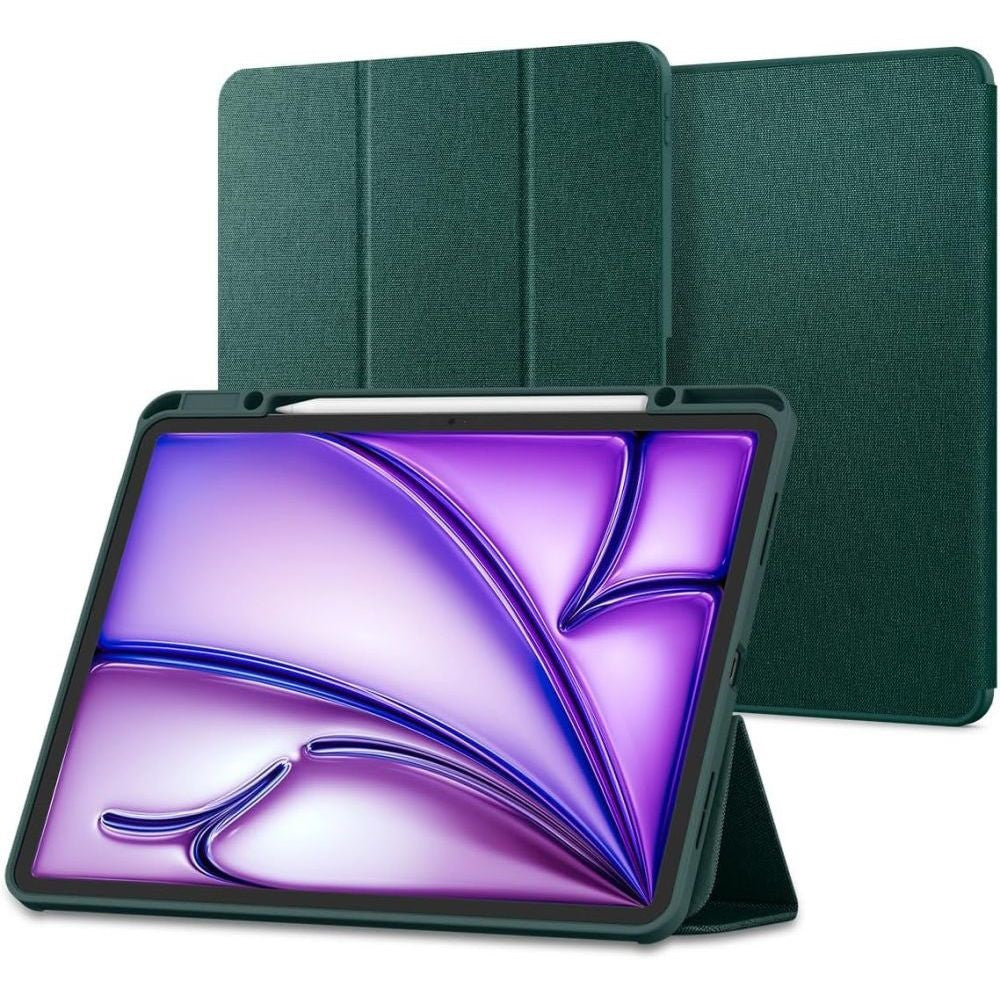 Apple iPad Air (2020 / 2022) / iPad Air 11 (2024 / 2025), mappa tok, Smart Case, Spigen Urban Fit, sötétzöld
