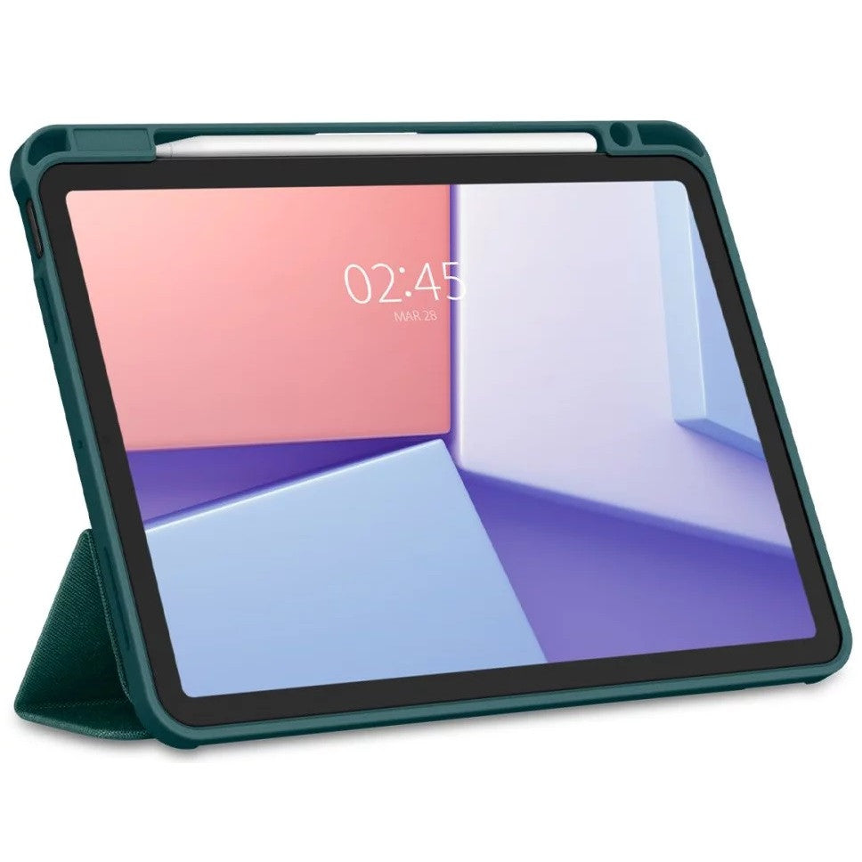 Apple iPad Air (2020 / 2022) / iPad Air 11 (2024 / 2025), mappa tok, Smart Case, Spigen Urban Fit, sötétzöld