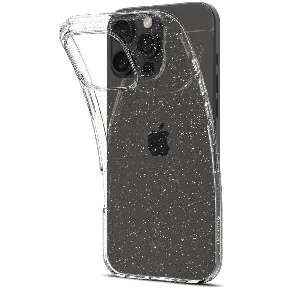 Apple iPhone 16 Plus, Szilikon tok, Spigen Liquid Crystal Glitter, átlátszó – iPhone 16 Plus tok a Spigen kínálatából | Domshop