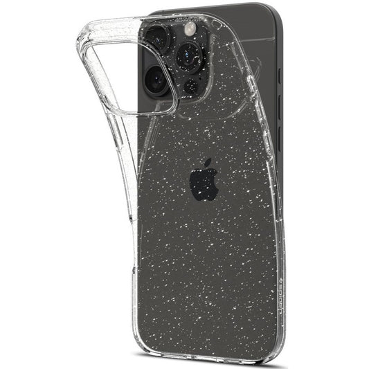 Apple iPhone 16 Plus, Szilikon tok, Spigen Liquid Crystal Glitter, átlátszó – iPhone 16 Plus tok a Spigen kínálatából | Domshop