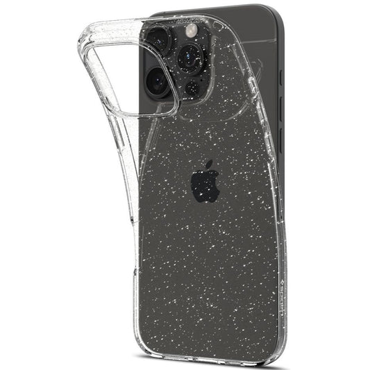 Apple iPhone 16 Pro, Szilikon tok, Spigen Liquid Crystal Glitter, átlátszó – iPhone 16 Pro tok a Spigen kínálatából | Domshop