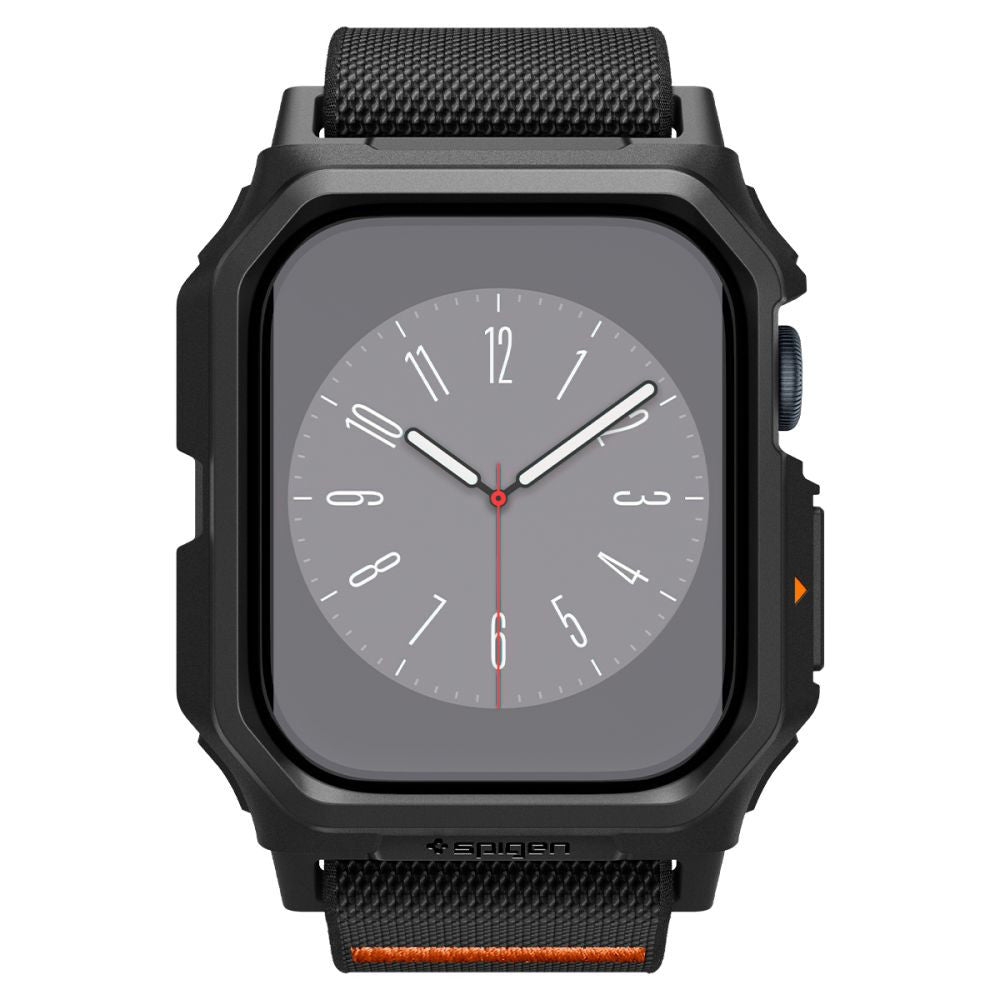 Apple Watch 10 (42 mm), textíl pótszíj, szilikon keret, közepesen ütésálló, Spigen Lite Fite Pro, fekete – Apple Watch Szövet Szíjak a Spigen kínálatából | Domshop