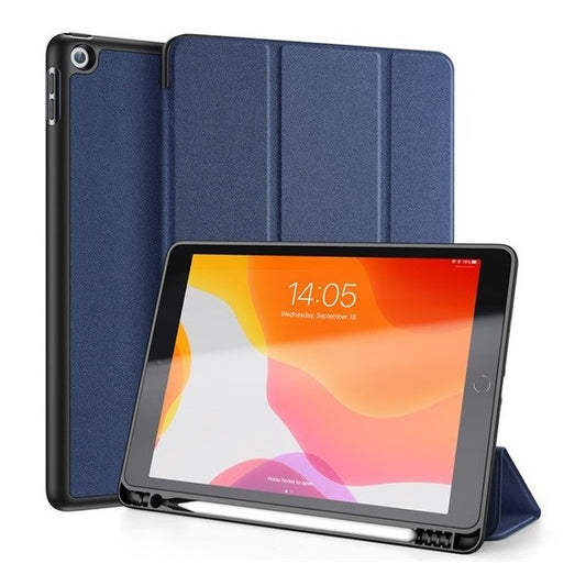 Apple iPad 10.2 (2019 / 2020 / 2021), mappa tok, Smart Case, érintőceruza tartó, Dux Ducis Domo, sötétkék – iPad 10.2" (2019/2020/2021) tok a Dux Ducis kínálatából | Domshop