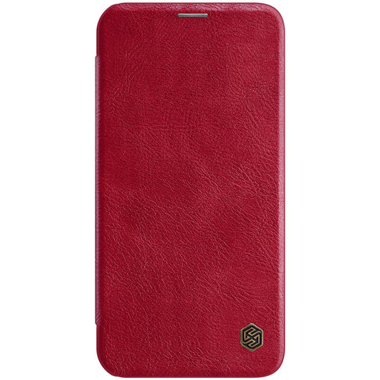 Apple iPhone 12 Pro Max, Oldalra nyíló tok, Nillkin Qin, piros – iPhone 12 Pro Max tok a Nillkin kínálatából | Domshop