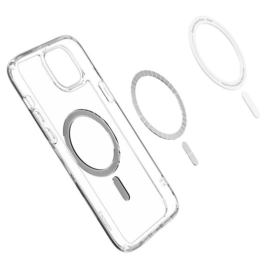 Apple iPhone 15 Plus, Műanyag hátlap védőtok + szilikon keret, Magsafe töltővel kompatibilis, Spigen Ultra Hybrid Mag, átlátszó/fekete – iPhone 15 Plus tok a Spigen kínálatából | Domshop