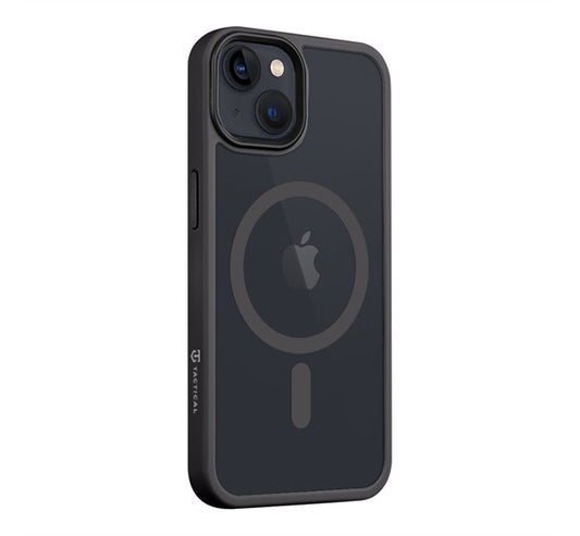 Apple iPhone 13, Műanyag hátlap védőtok + szilikon keret, közepesen ütésálló, Magsafe kompatibilis, Tactical MagForce Hyperstealth, áttetsző/szürke – iPhone 13/14 tok a Tactical kínálatából | Domshop