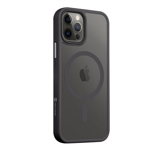 Apple iPhone 12 / 12 Pro, Műanyag hátlap védőtok + szilikon keret, közepesen ütésálló, Magsafe kompatibilis, Tactical MagForce Hyperstealth, áttetsző/szürke – iPhone 12/12 Pro tok a Tactical kínálatából | Domshop