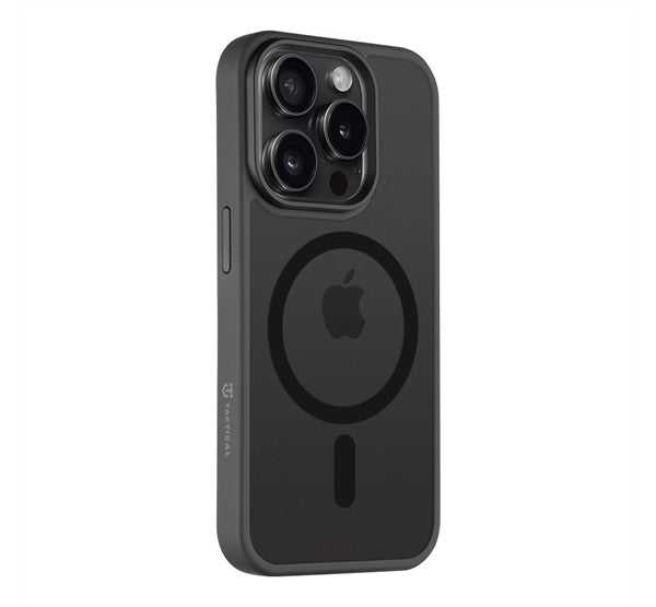 Apple iPhone 15 Pro, Műanyag hátlap védőtok + szilikon keret, közepesen ütésálló, Magsafe kompatibilis, Tactical MagForce Hyperstealth, áttetsző/szürke – iPhone 15 Pro tok a Tactical kínálatából | Domshop