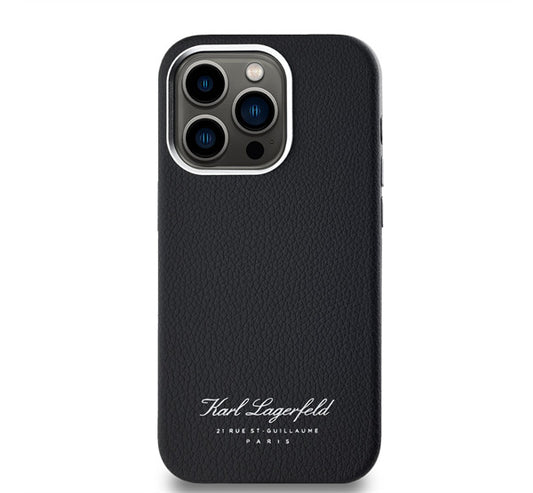 Karl Lagerfeld Grained PU Hotel RSG iPhone 13 Pro Max hátlap tok, fekete – iPhone 13 Pro Max tok a Karl Lagerfeld kínálatából | Domshop