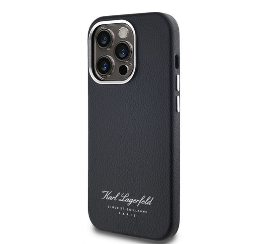 Karl Lagerfeld Grained PU Hotel RSG iPhone 13 Pro Max hátlap tok, fekete – iPhone 13 Pro Max tok a Karl Lagerfeld kínálatából | Domshop
