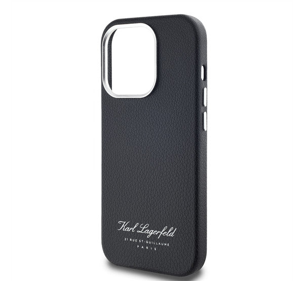 Karl Lagerfeld Grained PU Hotel RSG iPhone 14 Pro Max hátlap tok, fekete – iPhone 14 Pro Max tok a Karl Lagerfeld kínálatából | Domshop