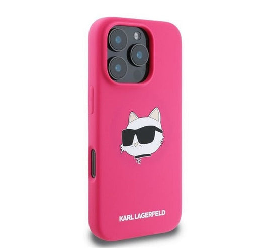 Karl Lagerfeld Silicone Choupette Head Print Apple iPhone 16 Pro Max Magsafe kompatibilis hátlap tok, rózsaszín – iPhone 16 Pro Max tok a Karl Lagerfeld kínálatából | Domshop
