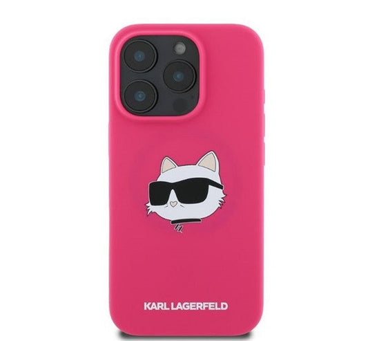 Karl Lagerfeld Silicone Choupette Head Print Apple iPhone 16 Pro Max Magsafe kompatibilis hátlap tok, rózsaszín – iPhone 16 Pro Max tok a Karl Lagerfeld kínálatából | Domshop