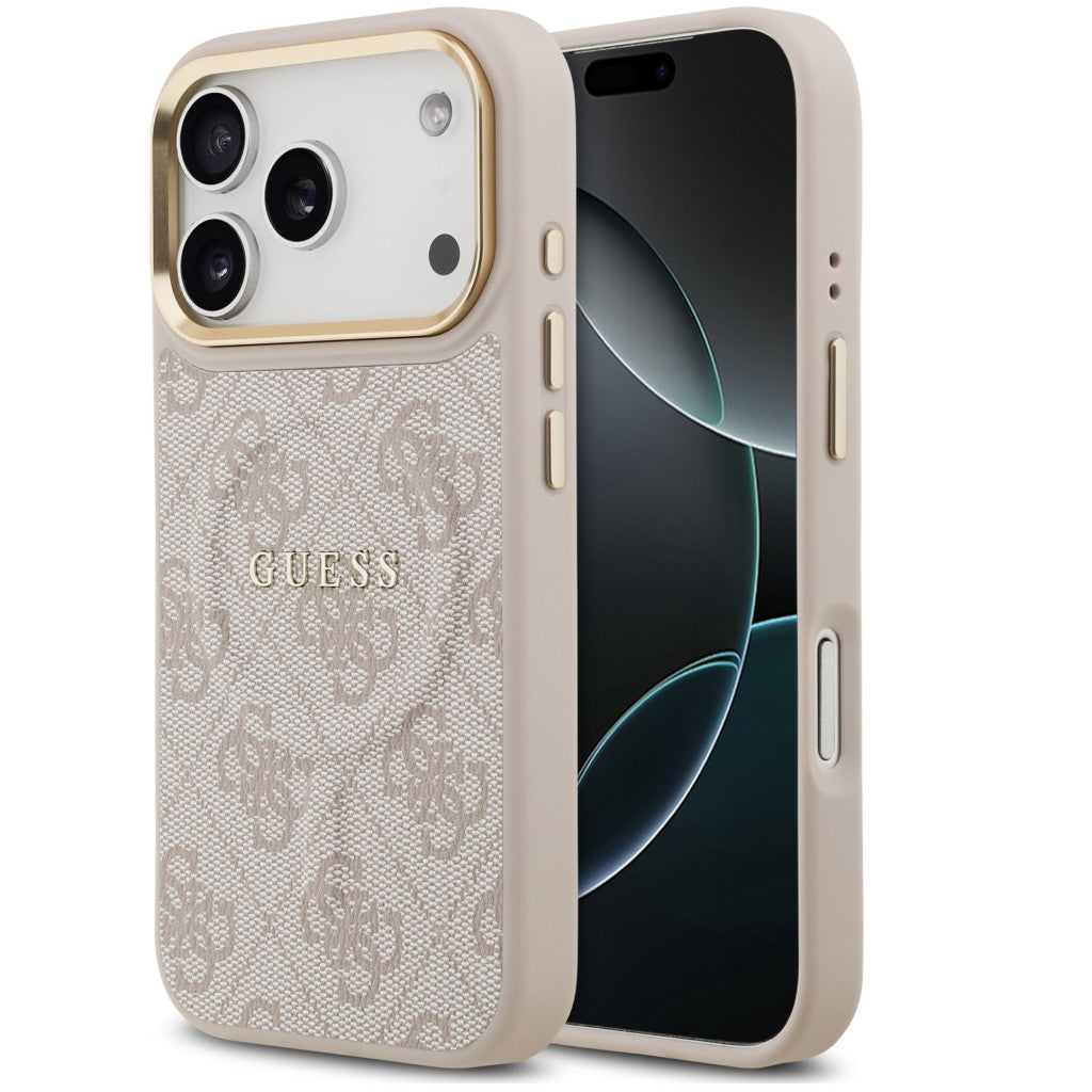 Guess 4G Charm Apple iPhone 17 Pro MagSafe hátlap tok, rózsaszín