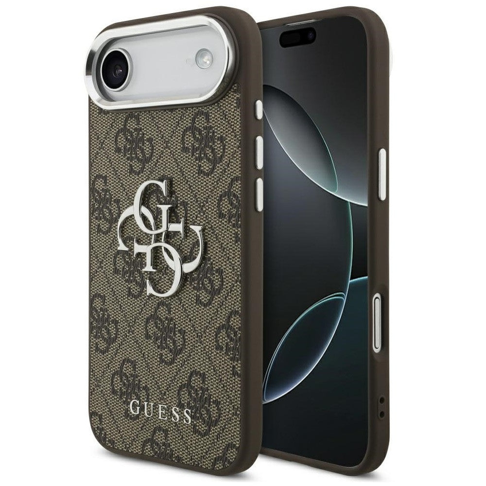 Guess 4G Big 4G Classic Logo Apple iPhone Air (2025) hátlap tok, barna-ezüst