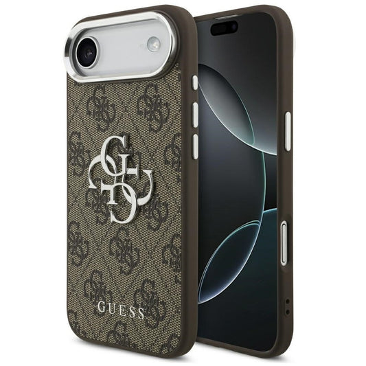 Guess 4G Big 4G Classic Logo Apple iPhone Air (2025) hátlap tok, barna-ezüst