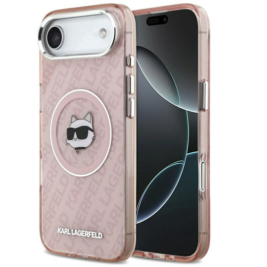 Karl Lagerfeld IML Choupette Head Logo iPhone Air (2025) MagSafe kompatibilis hátlap tok, rózsaszín
