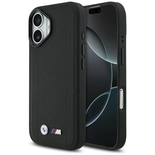 BMW M Quilted Logo Apple iPhone 17 MagSafe hátlap tok, fekete