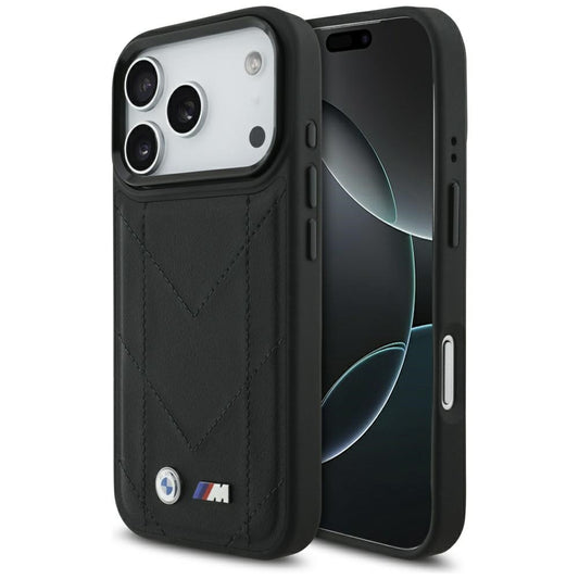 BMW M Quilted Logo Apple iPhone 17 Pro Max MagSafe hátlap tok, fekete
