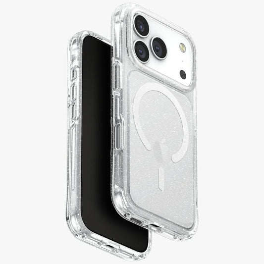 Uniq Lifepro Extreme Magclick Apple iPhone 17 Pro MagSafe csillámos tok, átlátszó