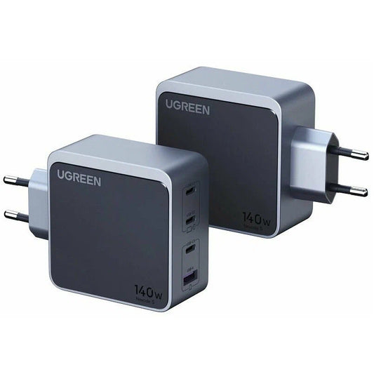 Ugreen X570 3xUSB-C-USB-A hálózati töltő, GaN, 140W, fekete-szürke