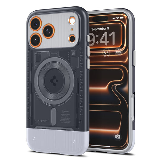 Spigen Classic C1 MagFit Apple iPhone 17 Pro tok, MagSafe, Graphite, szürke