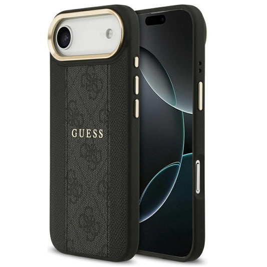 Guess 4G Stripe Apple iPhone Air (2025) MagSafe tok kameravédő kerettel, fekete-arany