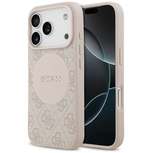 Guess 4G Circle Classic Logo Apple iPhone 17 Pro MagSafe tok, rózsaszín