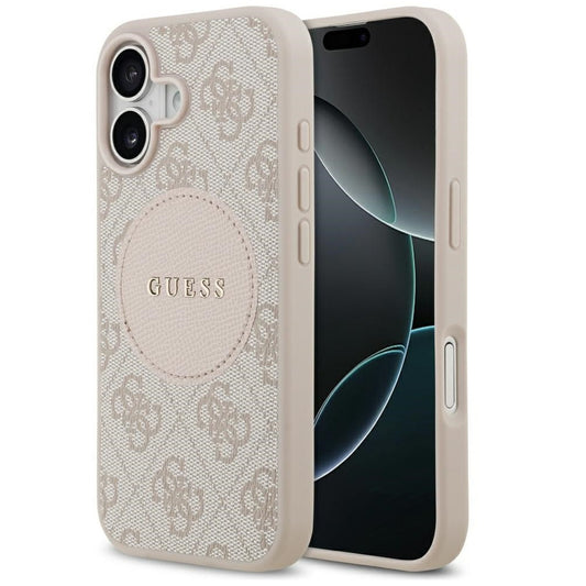 Guess 4G Circle Classic Logo Apple iPhone 17 MagSafe tok, rózsaszín