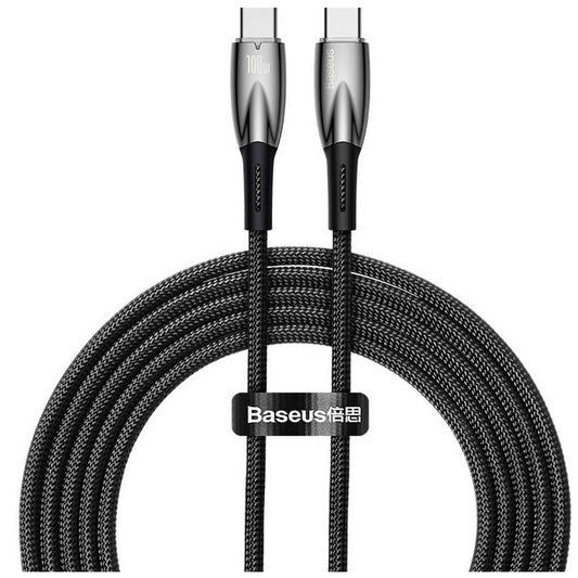 Baseus Glimmer USB-C töltő-és adatkábel, 100W, 2m, fekete