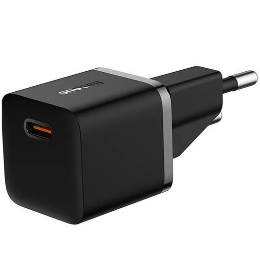 Baseus GaN5 Mini USB-C hálózati gyorstöltő adapter, 20W, fekete