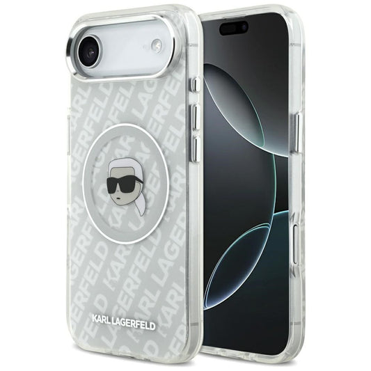 Karl Lagerfeld IML Karl Head Logo Apple iPhone Air (2025) MagSafe kompatibilis hátlap tok, szürke
