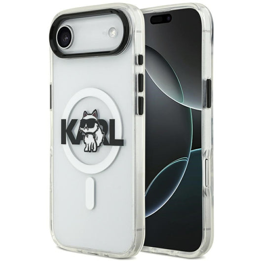 Karl Lagerfeld IML Karl Head Logo Apple iPhone Air (2025) MagSafe kompatibilis hátlap tok, átlátszó
