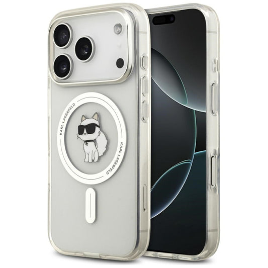 Karl Lagerfeld IML Choupette Apple iPhone 17 Pro Max MagSafe kompatibilis hátlap tok, átlátszó