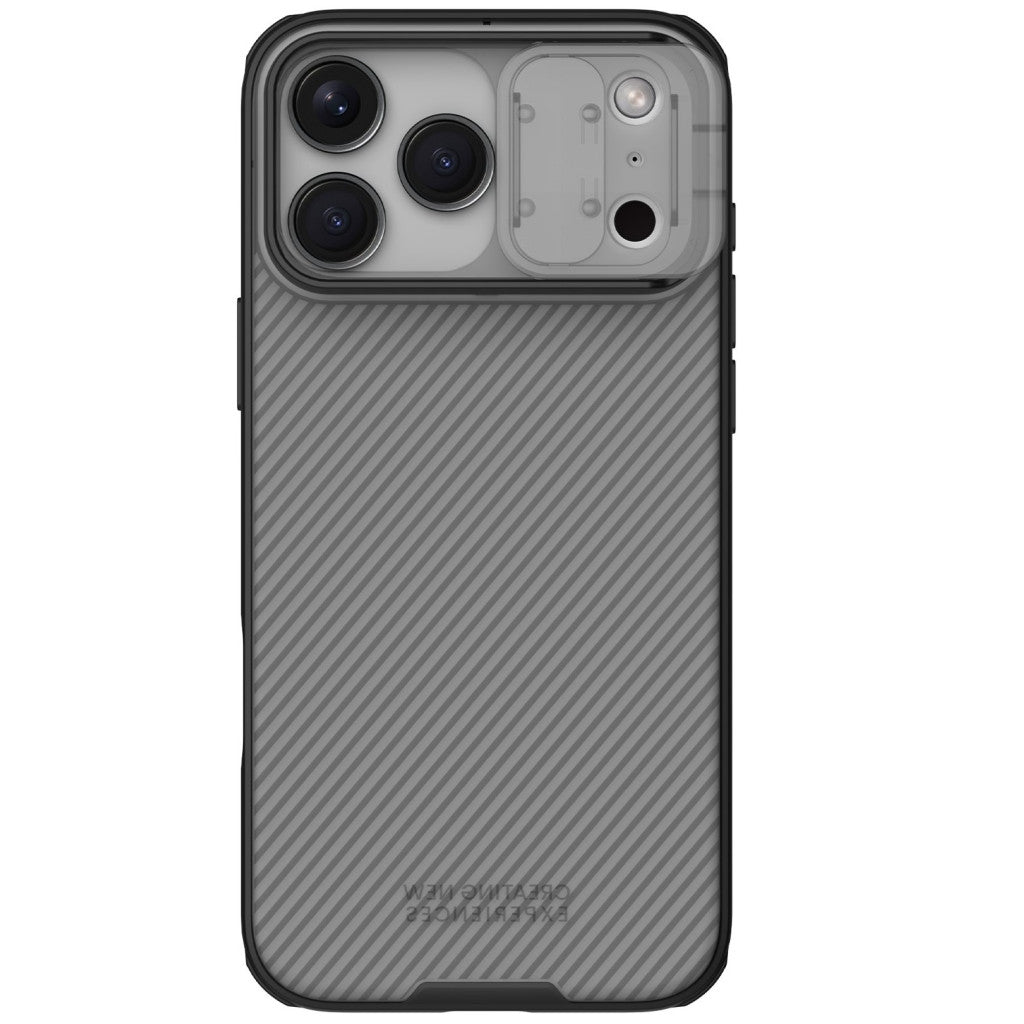 Nillkin CamShield Pro Apple iPhone 17 Pro Max műanyag hátlap tok, átlátszó-fekete