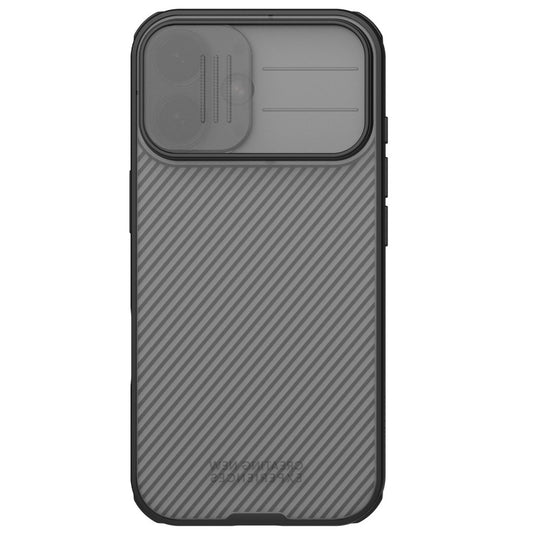 Nillkin CamShield Pro Apple iPhone 17 műanyag hátlap tok, átlátszó-fekete