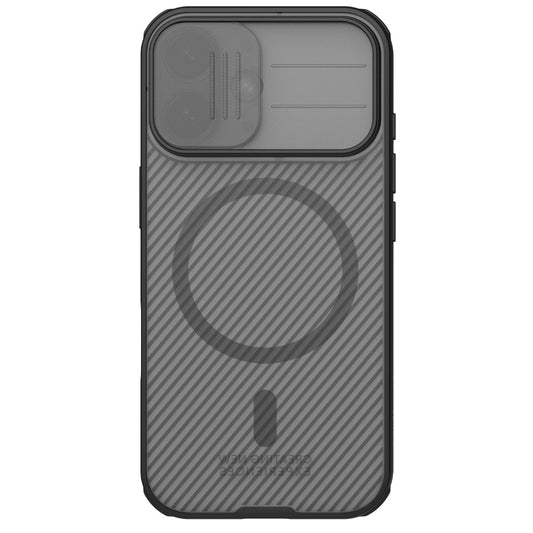 Nillkin CamShield Pro Magnetic Apple iPhone 17 mágneses műanyag hátlap tok, átlátszó-fekete