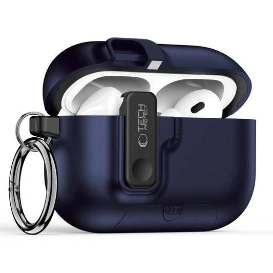 Tech-Protect Slim Hook AirPods Pro 3 strapabíró tok karabinerrel, kék