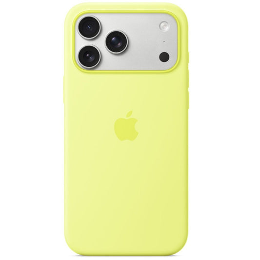 Apple iPhone 17 Pro Max gyári szilikon tok, MagSafe, neonsárga