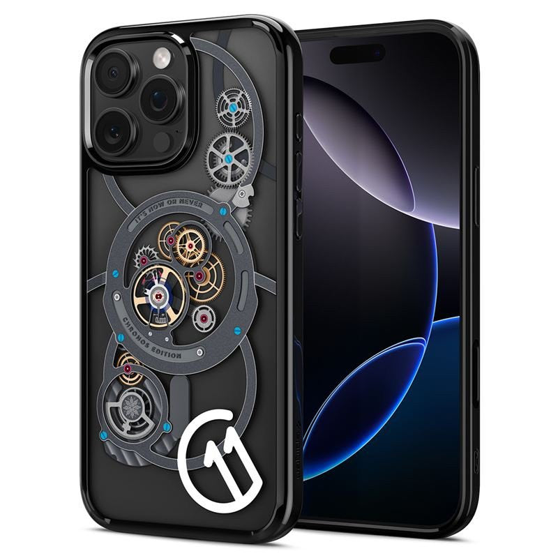 Spigen C11 Series Chronos Edition Magfit Apple iPhone 16 Pro Max tok, MagSafe, fekete ACS09192 -  iPhone 16 Pro Max tok a Domshop kínálatából