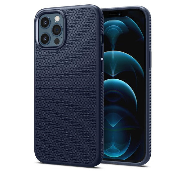 Spigen Liquid Air Apple iPhone 12/12 Pro tok, Navy Blue, kék -  iPhone 12/12 Pro tok a Domshop kínálatából