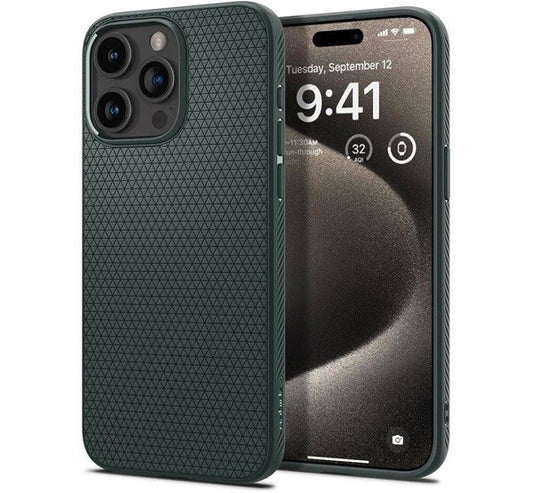 Spigen Liquid Air Apple iPhone 16 Pro Max tok Abyss Green, zöld -  iPhone 16 Pro Max tok a Domshop kínálatából