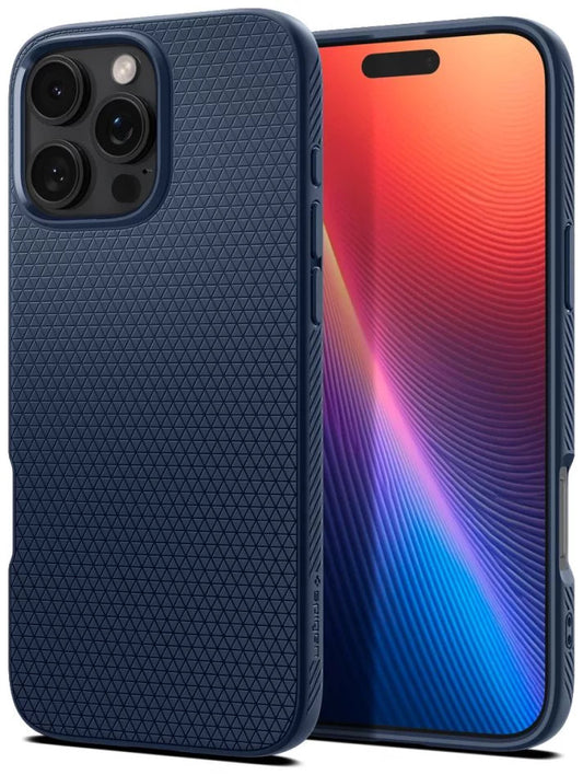Spigen Liquid Air Apple iPhone 16 Pro tok, Navy Blue, kék ACS08118 -  iPhone 16 Pro tok a Domshop kínálatából