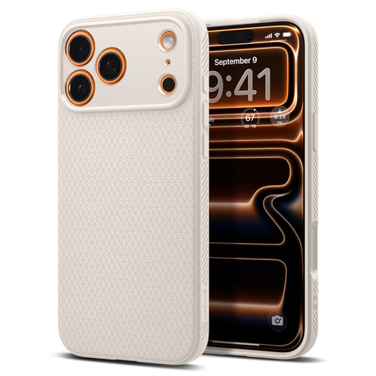 Spigen Liquid Air Apple iPhone 17 Pro Max tok, Natural Titanium, bézs -  iPhone 17 Pro Max tok a Domshop kínálatából